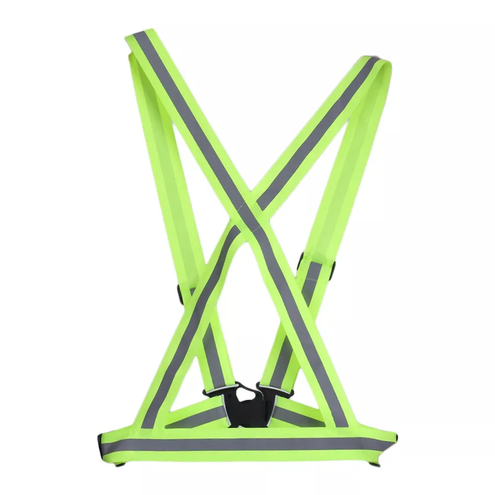 Breathable Traffic Night Work Security Running Cycling Safety Reflective Vest High Visibility Reflective Safety Jacket 42*52cm