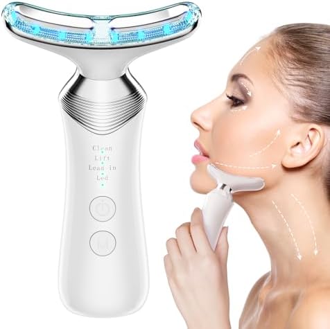 Neck and Face Massager, 4 in 1 Face Sculpting Tool, True Beauty Glow Facial Massager for Skin Care, Improve, Firm, Tightening and Smooth - 4 Color Beauty Device