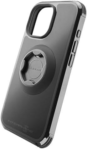 INTERPHONE - Dedicated iPhone 15 Pro Max Case for Motorcycle Car or Bike Attachments Quiklox Range - Cover Holder for Mobile Phone Motorcycle - Modular QUIKLOX System - Quick Release Hook Black
